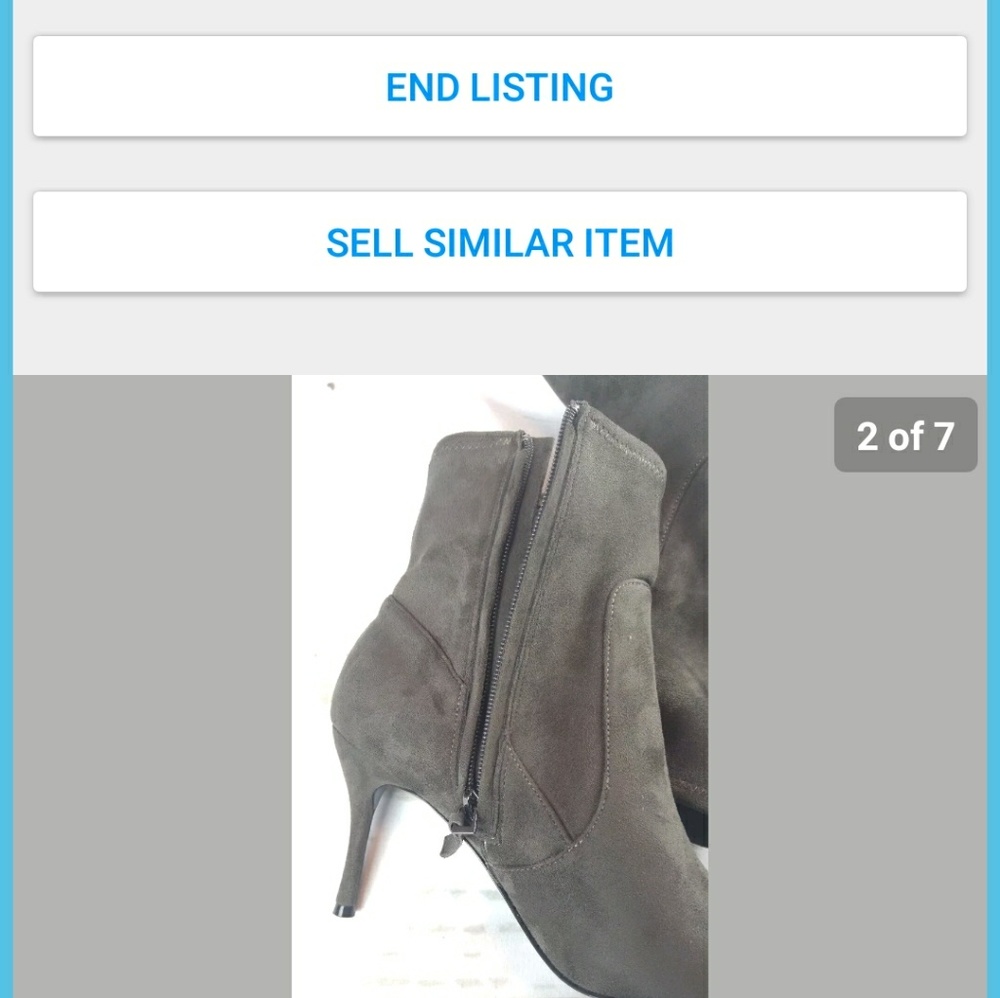 Nine West Cadence Bootie Gray Ankle stiletto boot - Picture 7 of 8